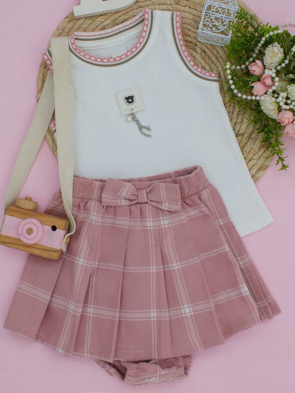 Conjunto a cuadros niña