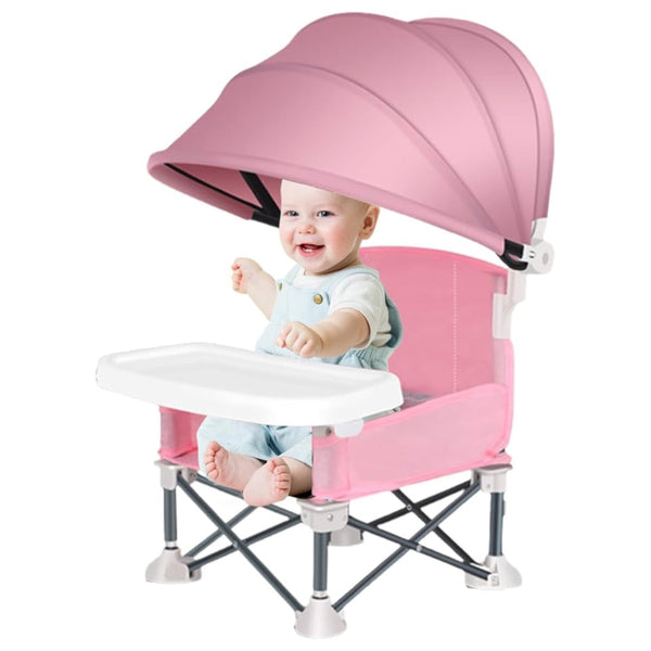 Silla Plegable con Bandeja y Parasol
